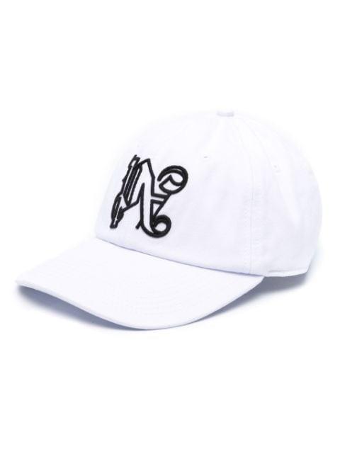 Monogram embroidered baseball cap by PALM ANGELS