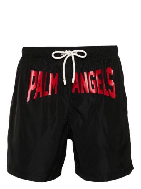 PA City logo-print swim shorts by PALM ANGELS