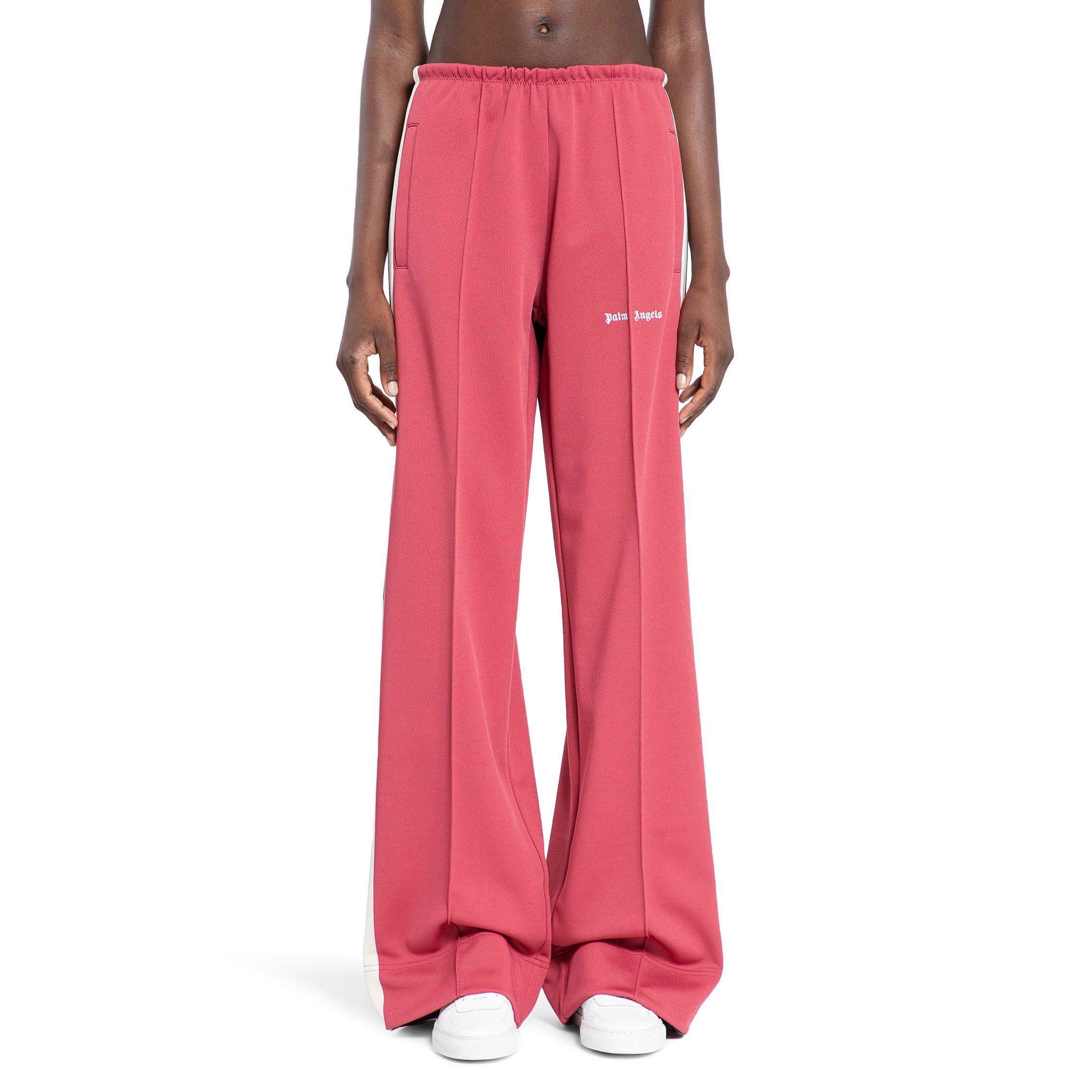PALM ANGELS WOMAN RED TROUSERS by PALM ANGELS