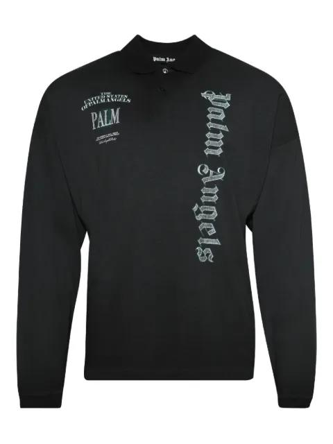 Pa Dollar long-sleeve polo shirt by PALM ANGELS