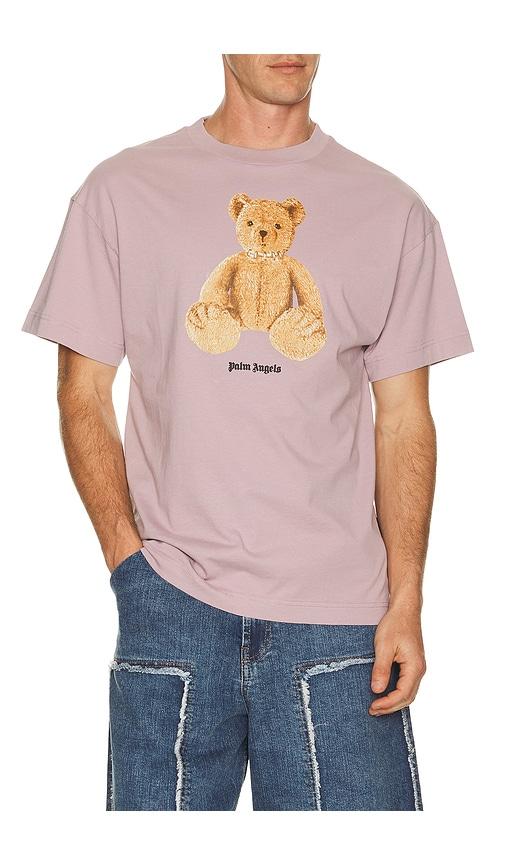 Palm Angels Bear Regular Tee in Purple by PALM ANGELS