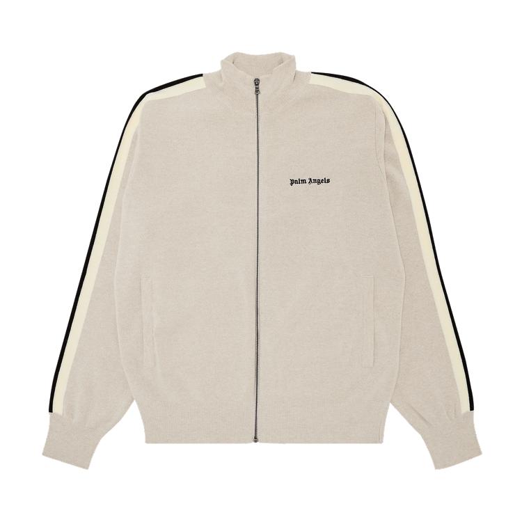 Palm Angels Classic Logo Knit Track Jacket 'Light Beige' by PALM ANGELS