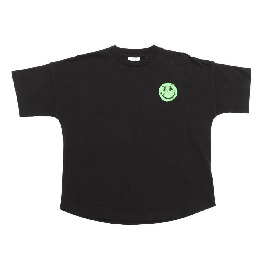 Palm Angels Kids X Smiley Logo Cotton T-Shirt by PALM ANGELS