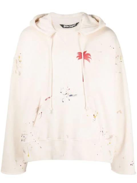 Palm paint splatter print hoodie by PALM ANGELS