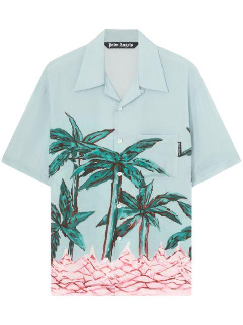 Palms Row button-up bowling shirt by PALM ANGELS