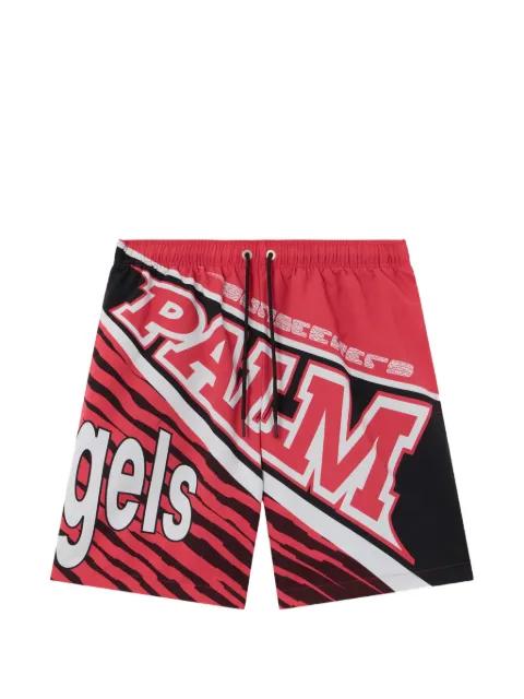 Racing graphic swimshorts by PALM ANGELS