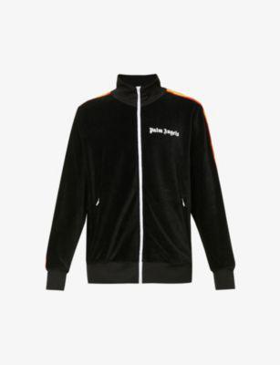 Rainbow logo-print velour tracksuit jacket by PALM ANGELS Rainbow logo-print velour tracksuit jacket by PALM ANGELS