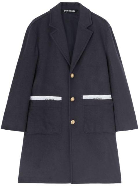 Sartorial Tape button-up coat by PALM ANGELS
