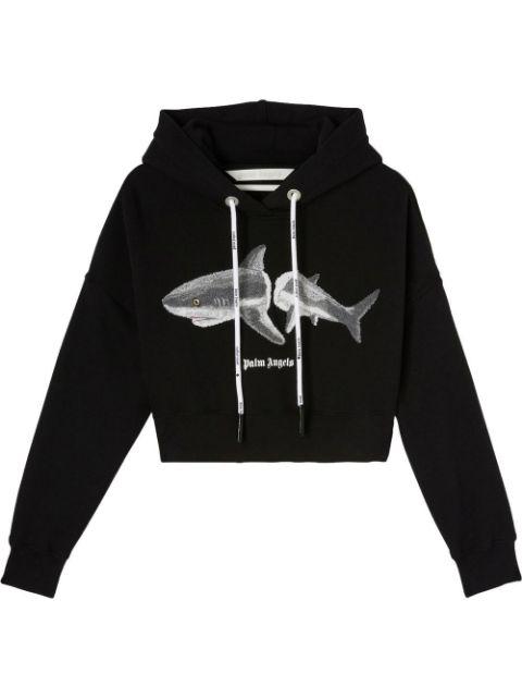 Shark cotton hoodie by PALM ANGELS