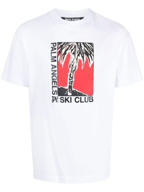 Ski Club cotton T-shirt by PALM ANGELS