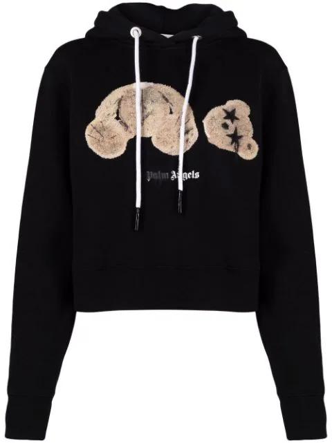 Sprayed Bear logo hoodie by PALM ANGELS