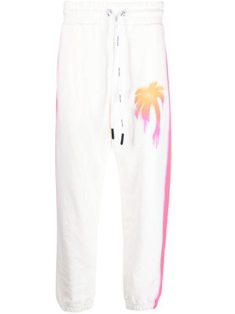 Sprayed Palm cotton track pants by PALM ANGELS