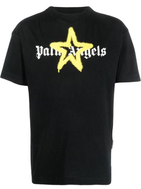 Star Sprayed logo-print T-shirt by PALM ANGELS