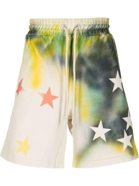 Star Sprayed track shorts by PALM ANGELS