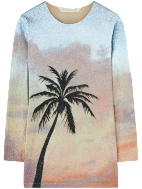 Sunrise Palm mini dress by PALM ANGELS