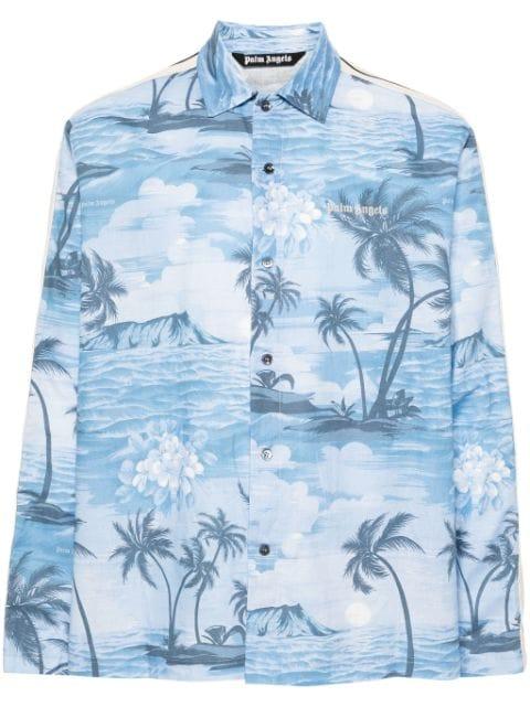 Sunset-print track shirt by PALM ANGELS