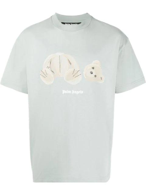 Teddy Bear logo-print crew-neck T-shirt by PALM ANGELS