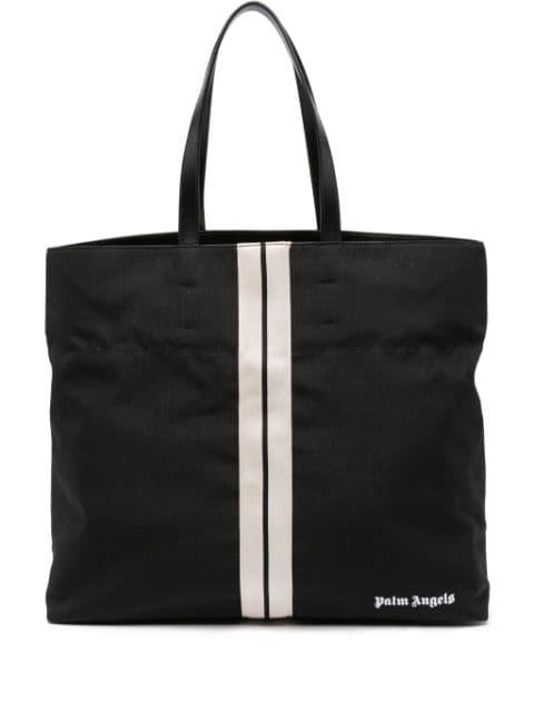 Track logo-print cotton tote bag by PALM ANGELS