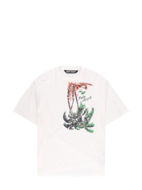 Upside Down Palm-print T-shirt by PALM ANGELS