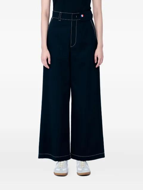 contrast-topstitching trousers by PALM ANGELS X MONCLER