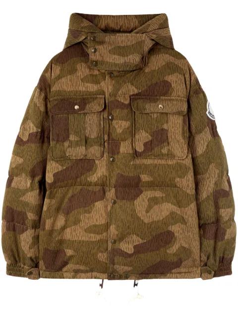 x Moncler camouflage-print long parka coat by PALM ANGELS X MONCLER