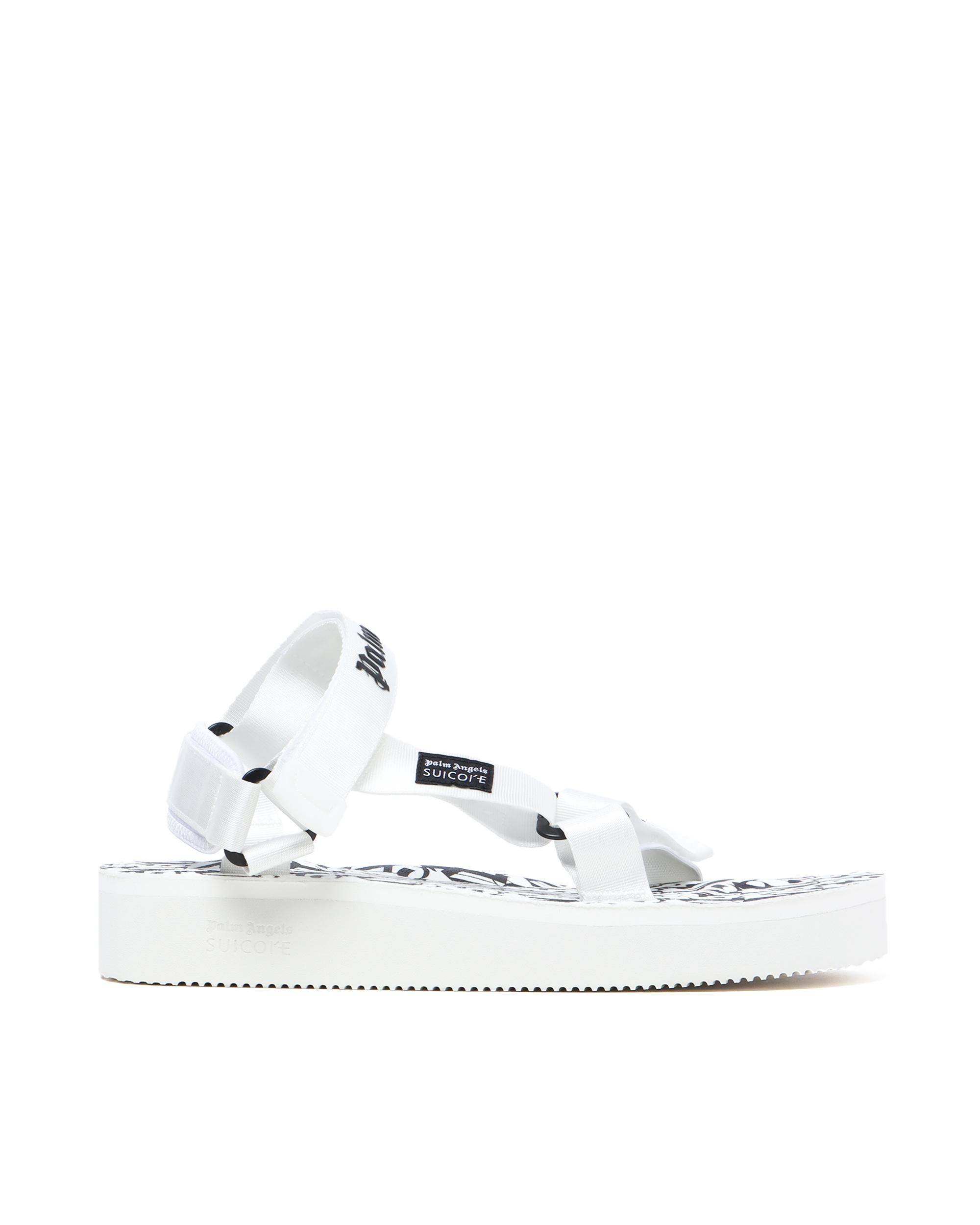 X Suicoke Depa logo print sandals by PALM ANGELS