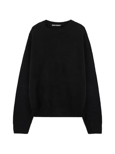 back curved logo sweater by PALM ANGELS
