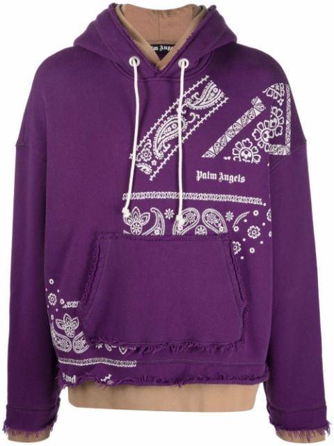 bandana-print hoodie by PALM ANGELS