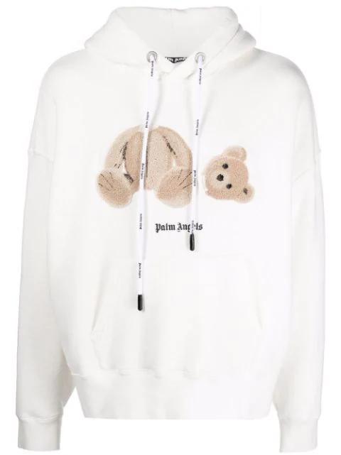 bear-print hoodie by PALM ANGELS