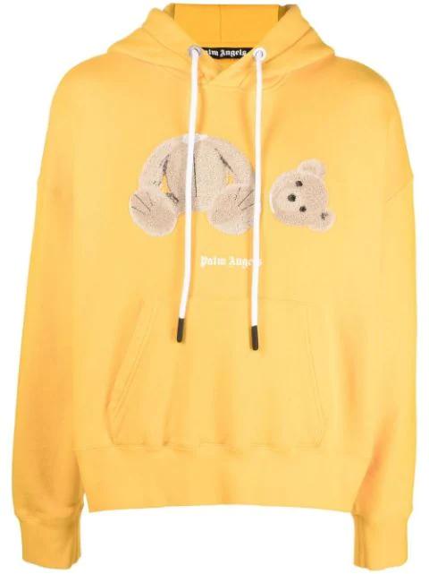 bear print hoodie by PALM ANGELS