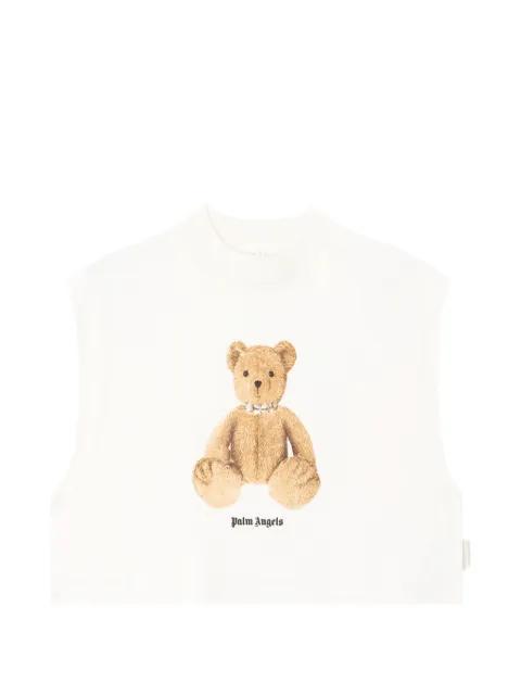 bear-print tank top by PALM ANGELS