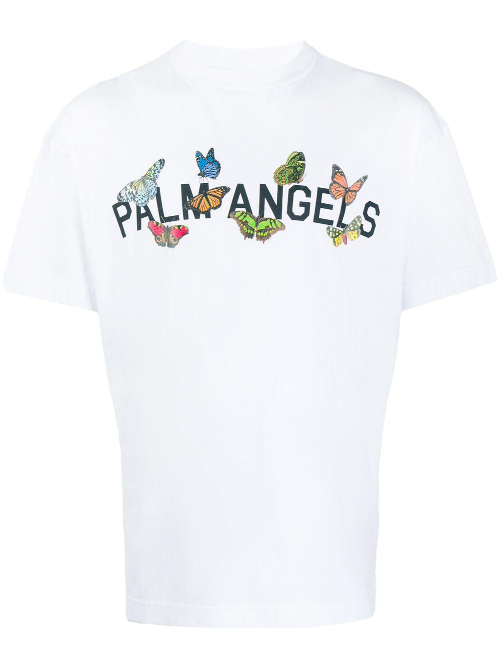 butterfly logo print T-shirt by PALM ANGELS