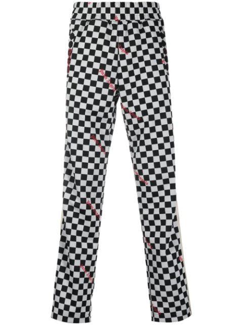 check-pattern track pants by PALM ANGELS