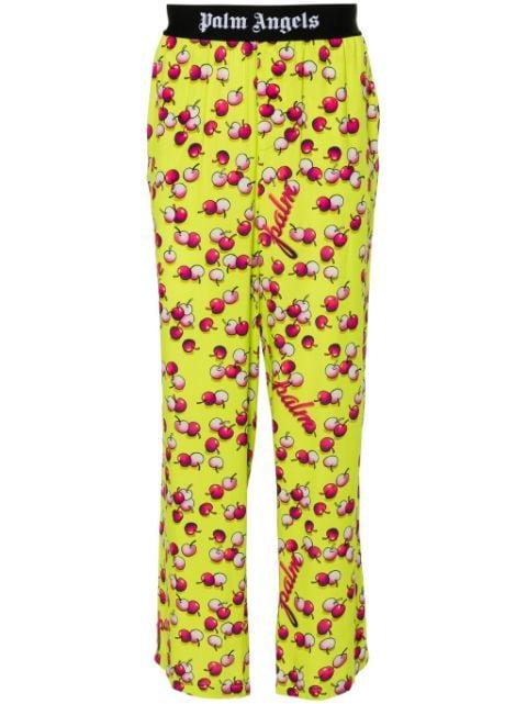 cherry-print trousers by PALM ANGELS