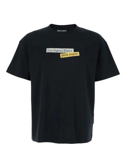 crew-neck logo-print T-shirt by PALM ANGELS