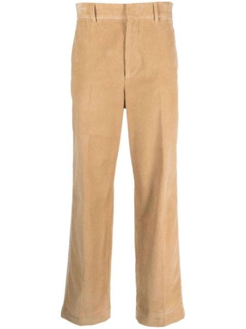 crochet-stripe cotton corduroy trousers by PALM ANGELS