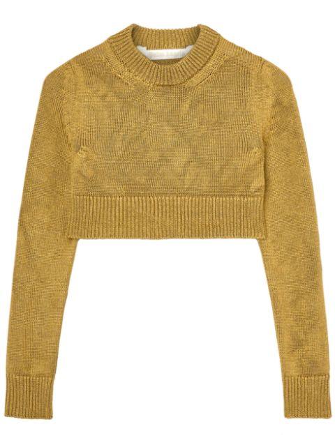 cropped laminated jumper by PALM ANGELS