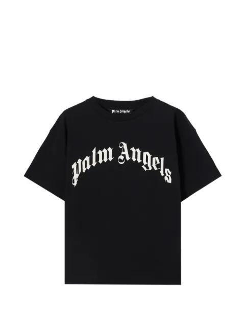 curved logo T-shirt by PALM ANGELS