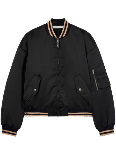curved logo bomber jacket by PALM ANGELS