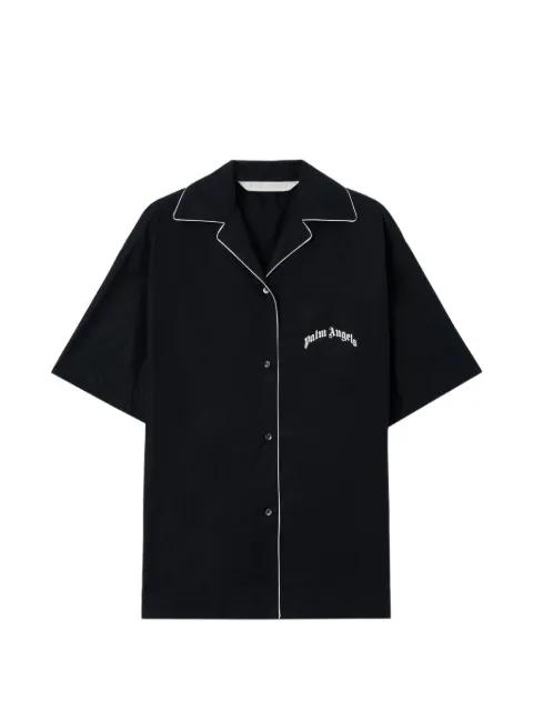 curved-logo bowling shirt by PALM ANGELS