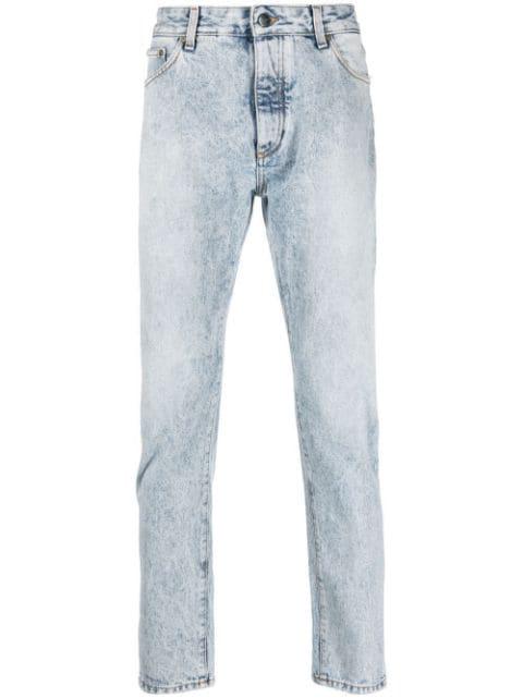 curved-logo print jeans by PALM ANGELS