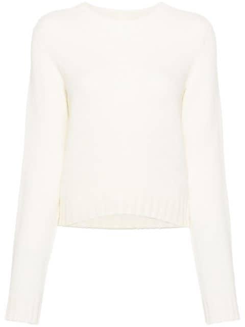 curved-logo wool-blend jumper by PALM ANGELS