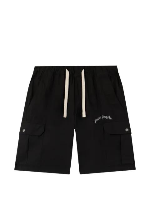 curved printed-logo cargo shorts by PALM ANGELS