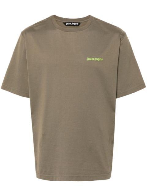 embroidered-logo cotton T-shirt by PALM ANGELS