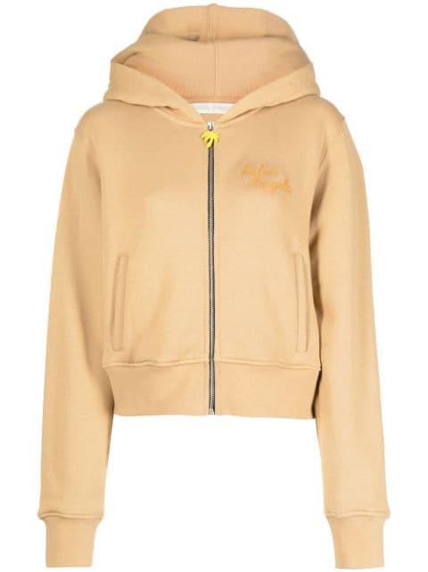 embroidered-logo zip-up hoodie by PALM ANGELS