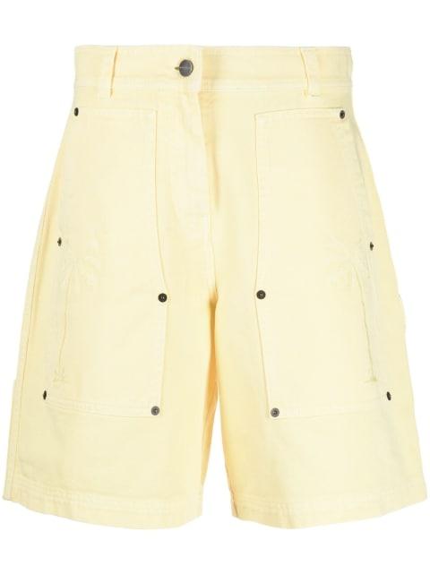 embroidered palm tree shorts by PALM ANGELS