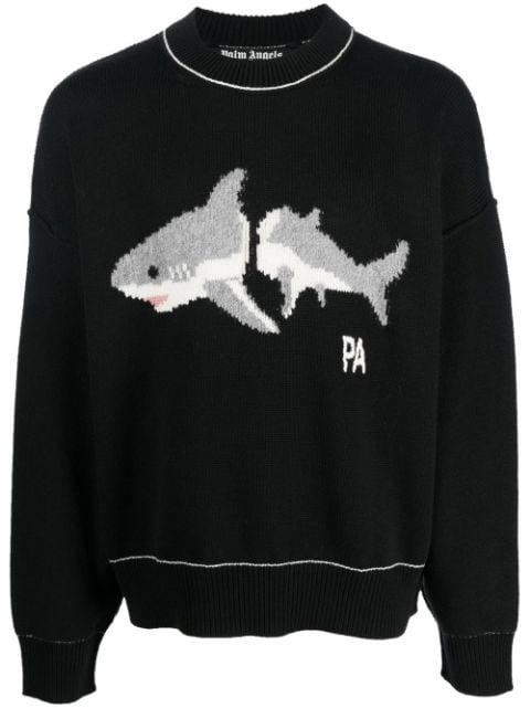 embroit virgin wool jumper by PALM ANGELS