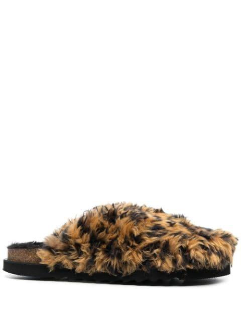 faux-fur slip-on mules by PALM ANGELS