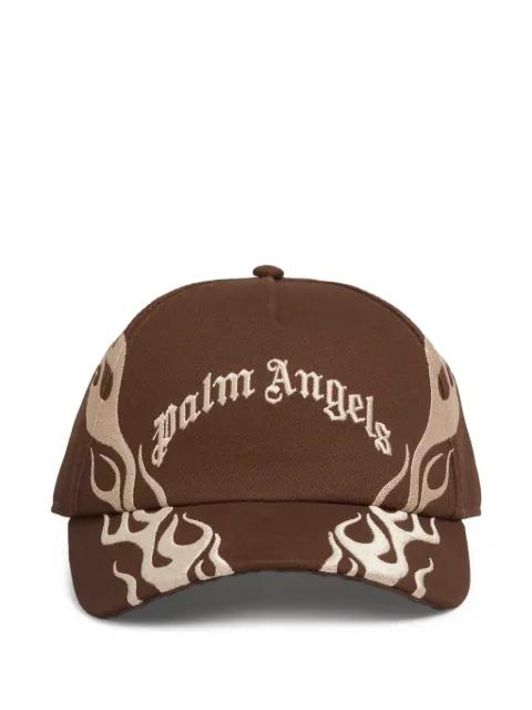 flame-embroidered baseball cap by PALM ANGELS