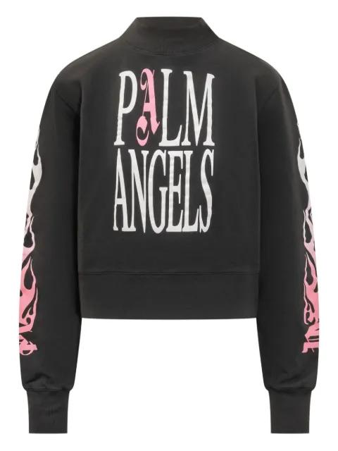 flame-print long-sleeve sweatshirt by PALM ANGELS